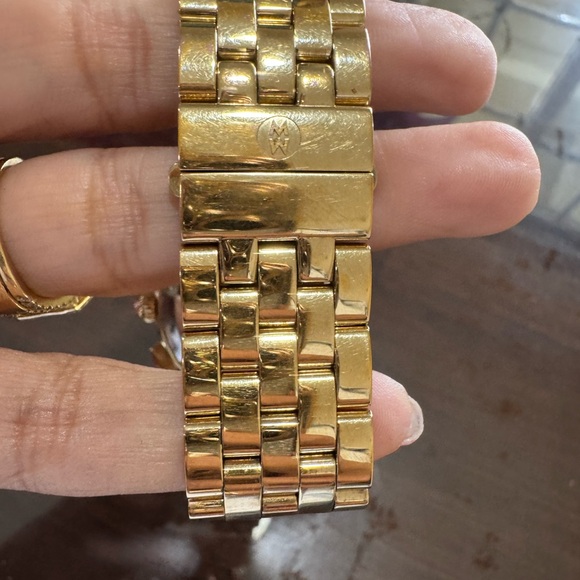 $3500 Michele Sport Sail Chronograph Diamond Watch – 38MM, Gold Plated! - Picture 15 of 16